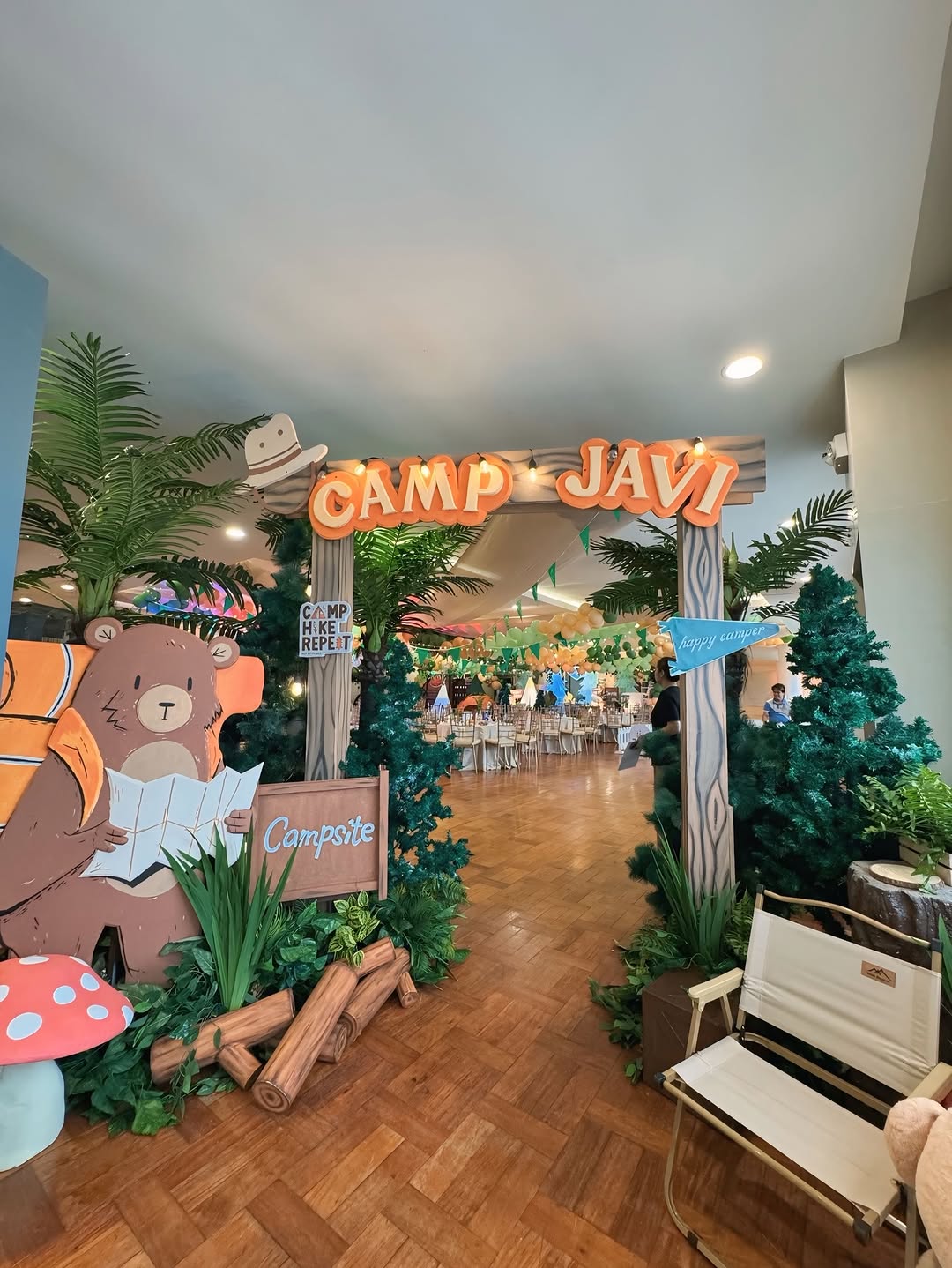 Camp Javi detailed backdrop view